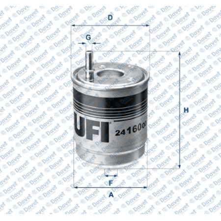 UFI 2416000 Mazot Filtresi I30-Ceed Dizel 18> **Oe**